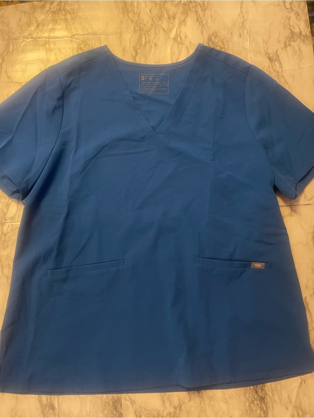 Women’s Figs Scrub Top in Royal Blue